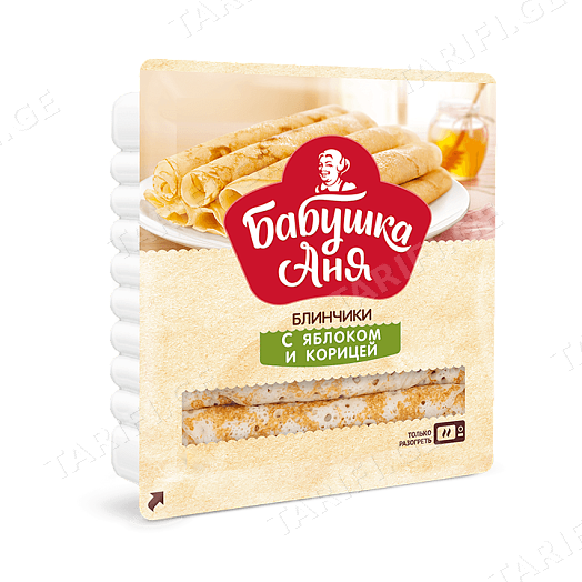 გაყინული ბლინი ვაშლით და დარიჩინით 360გრ, "Babushka Annie"