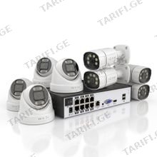 Tuya ICAM 4MP IP POE 8 კამერიანი სისტემა