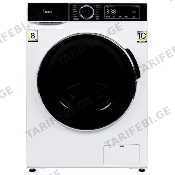 სარეცხი მანქანა Midea MFA01W80B/W 8Kg A+++ 1400Rpm Washing Machine White