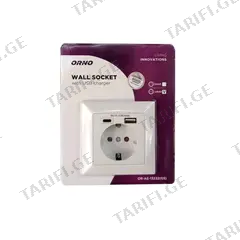 როზეტი დამტენით ORNO USB-A+USB-C Schuko თეთრი