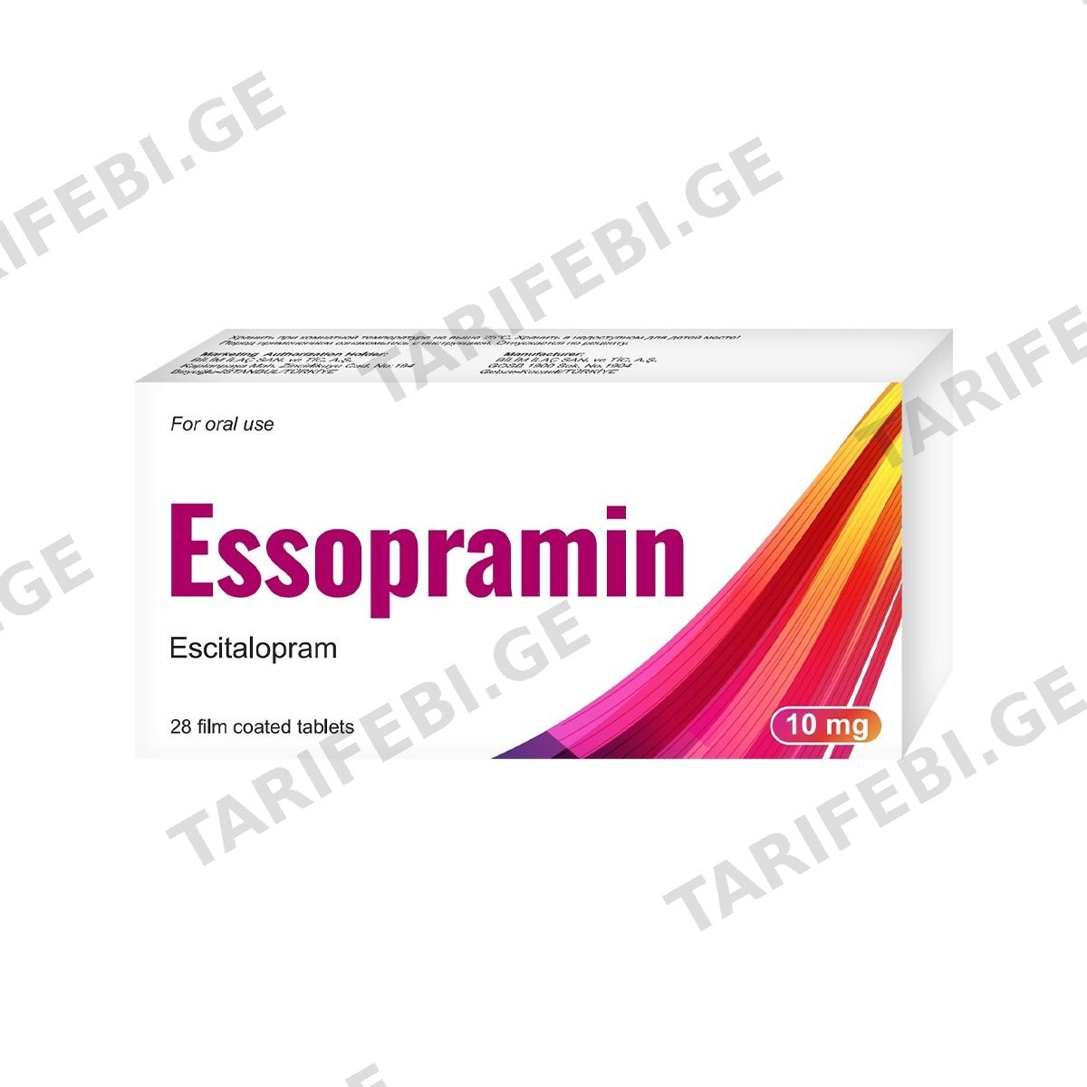 ესსოპრამინი - Essopramin 10მგ 28 ტაბლეტი
