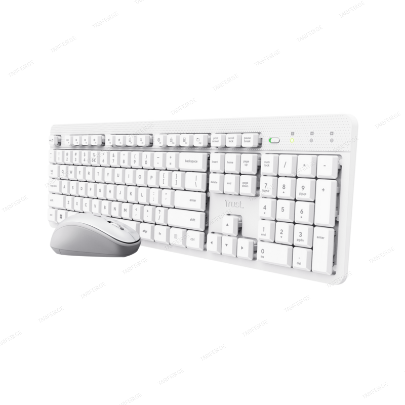 TRUST ODY II WL KEYBOARD & MOUSE WHT US/25465
