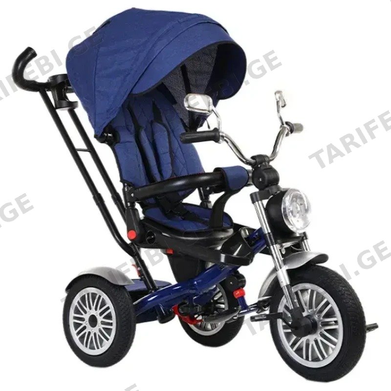 საბავშვო სამთვალა ველო-ეტლი GOLDEN CHILD 6189V-BLU ლურჯი
