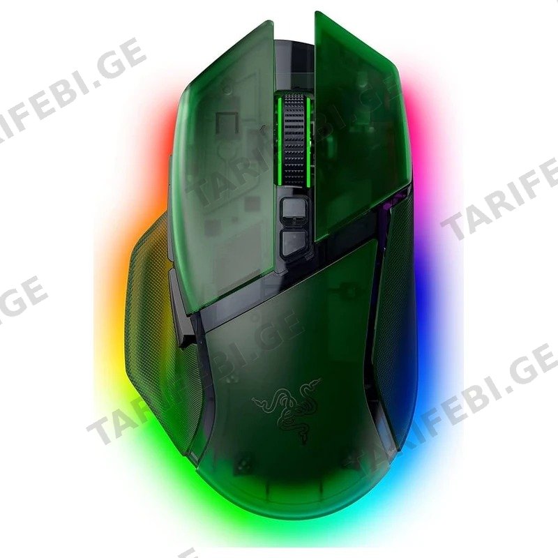სათამაშო მაუსი უკაბელო RAZER BASILISK V3 PRO PHANTOM GREEN EDITION 35K DPI