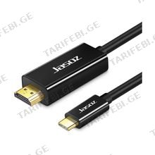 Jasoz T-H101 გადამყვანი ჰაბი TYPE-C TO HDTV AUDIO AND VIDEO SYNC ADAPTER 2მ.