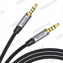 VENTION BAQHG TRRS 3.5MM Male to Male Aux Cable 1.5M Gray AUX კაბელი