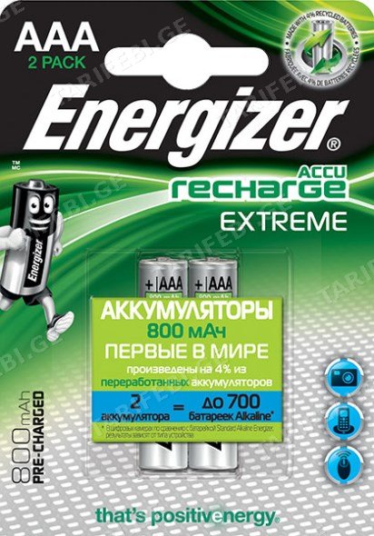 აკუმულატორი Energizer Extreme AAA 800 mAh NiMH 2 ც