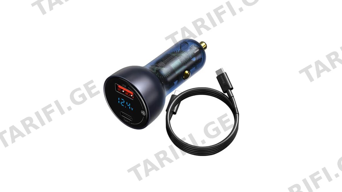 Baseus Particular Digital Display QC+PPS Dual Quick Charger Car Charger 65W TZCCKX-0G