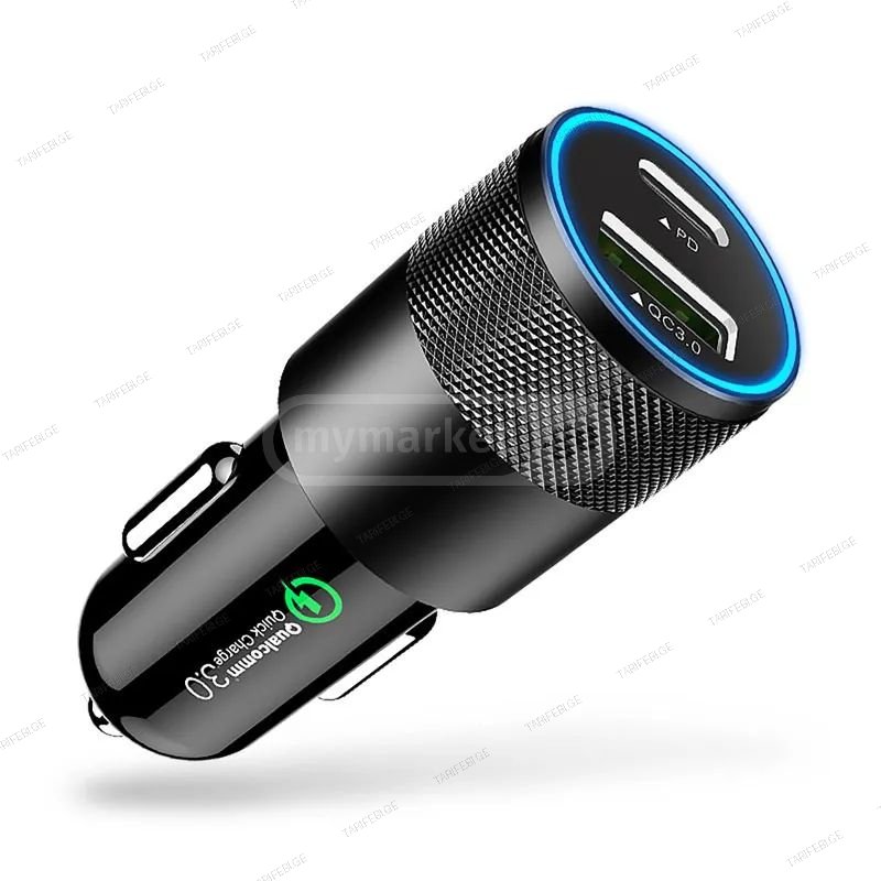 USB and Type-C car charger fast 38W car charger
