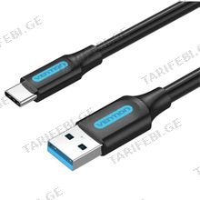 VENTION COZBH USB 3.0 A Male to C Male Cable 2M Black PVC Type
