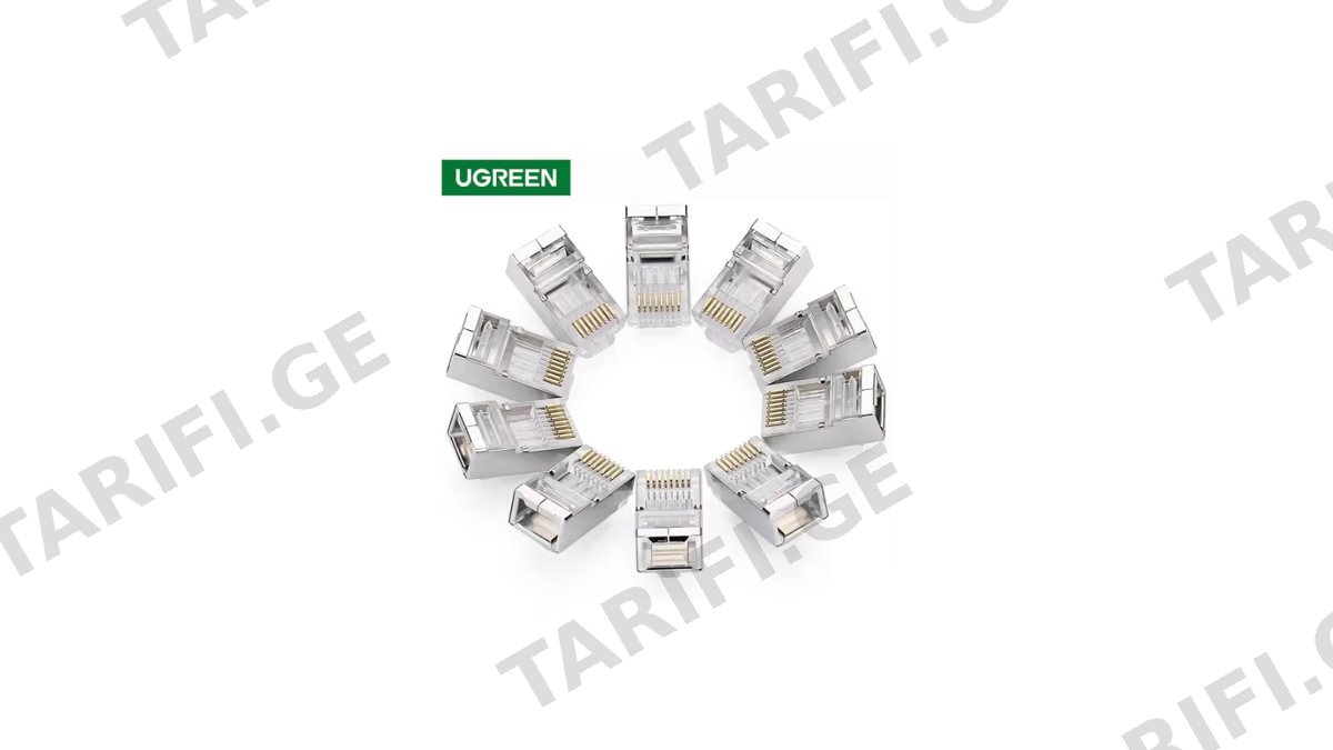 ქსელის კაბელის კონექტორი UGREEN NW111 (50248) Connector Cat6 Shielded Crystal Head 100 Pack