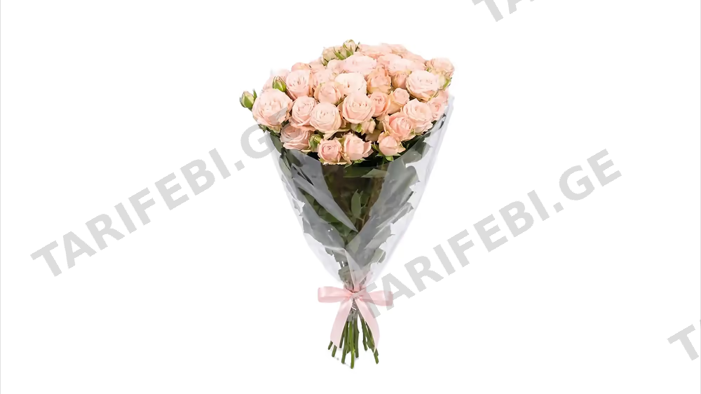 თეთრი პატარა ვარდების თაიგული