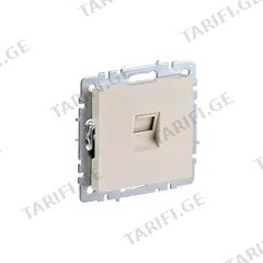 როზეტი IEK BRITE RJ45 cat5E RK10-BrB ჩარჩოს გარეშე