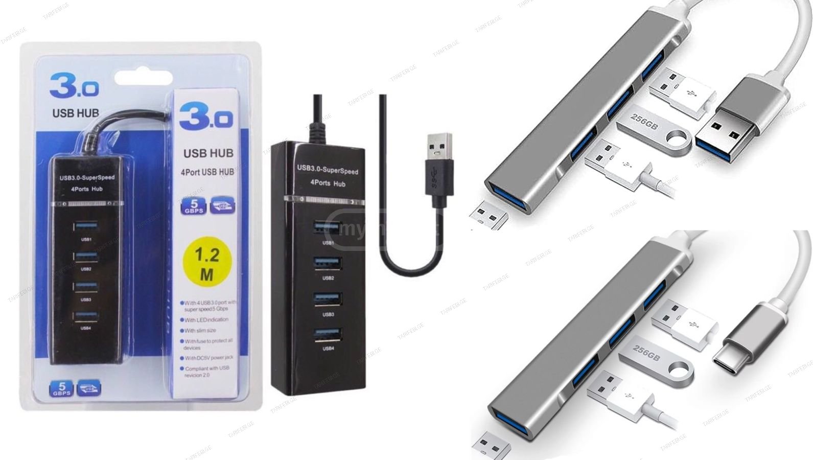 3.0 USB Hub 1.2m type-c to 3.0 USB hub