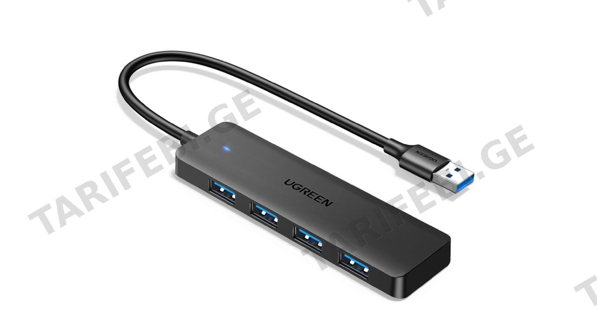 USB ჰაბი UGREEN CM219 (35574), USB, HUB, Black