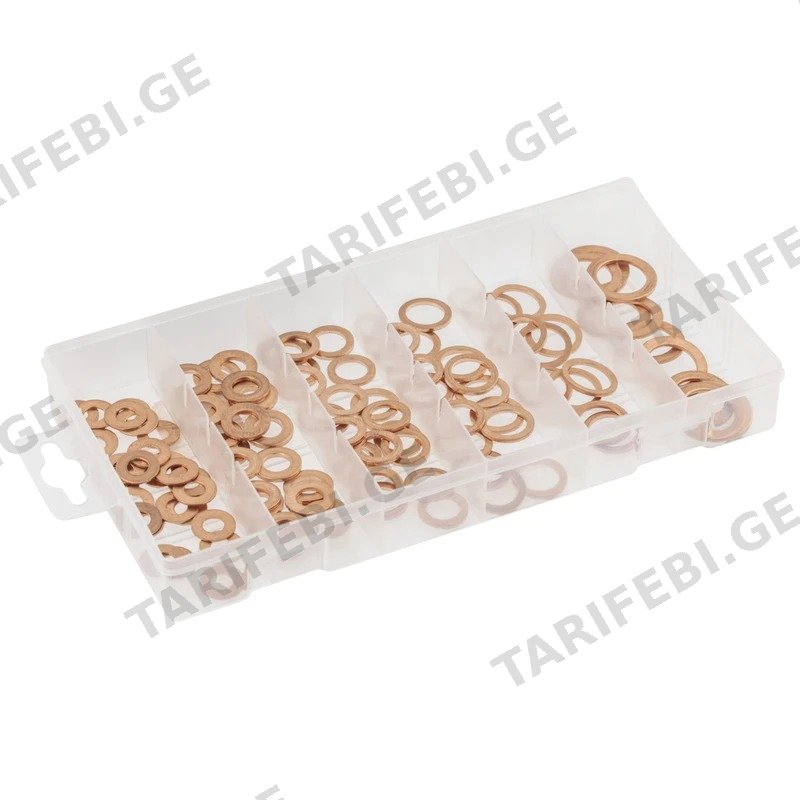 სპილენძის საყელურების ნაკრები HÖGERT HT8G513 110 ცალი