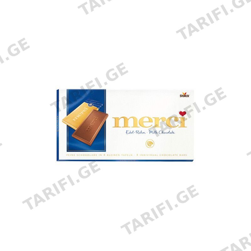 MERCI რძიანი შოკოლადის ფილა 100გრ