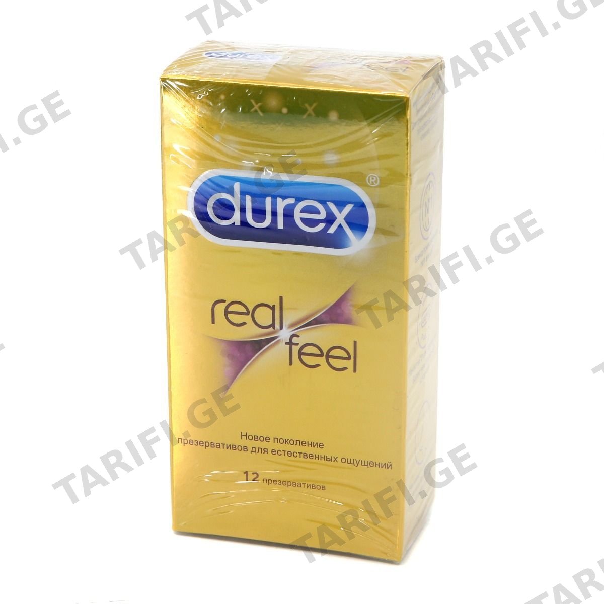 დურექსი პრეზერვატივი "Real Feel" 9449/6719 #12 Condom Durex " Real Feel" #12