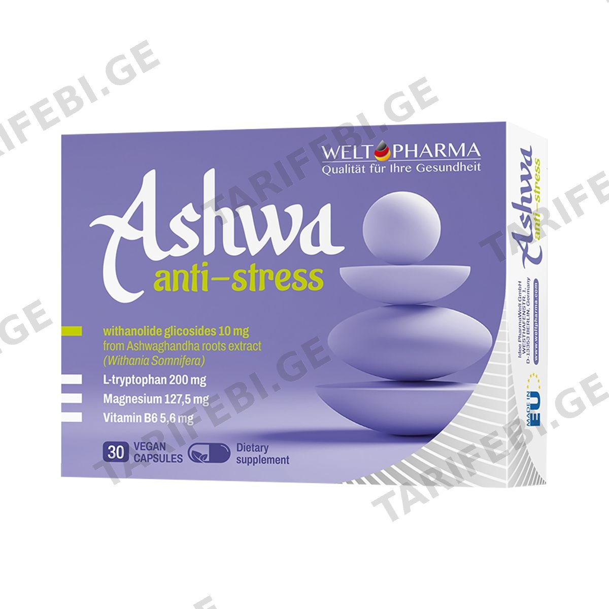 აშვა ანტი-სტრესი - Ashwa Anti-Stress 30 კაფსულა