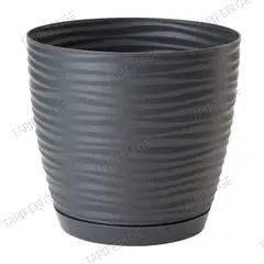 პლასტმასის ქოთანი დასადგამით FORM PLASTIC Sahara petit 3040-014 Ø19 ანტრაციტი