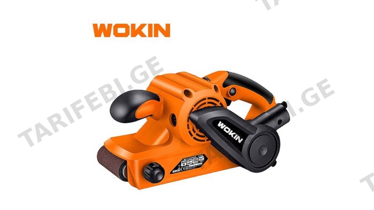 ლენტური სახეხი მანქანა Wokin 783008, 810W, Belt Sander, Black/Orange