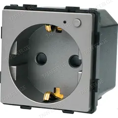 როზეტი ჩარჩოს გარეშე Socket Elegant დამიწებით და შტორებით 16A Wireless Wi-Fi ნაცრისფერი