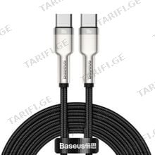 Baseus Cafule Series Metal Data Cable Type-C to Type-C 100W 2m CATJK-D01 Black მობილურის კაბელი