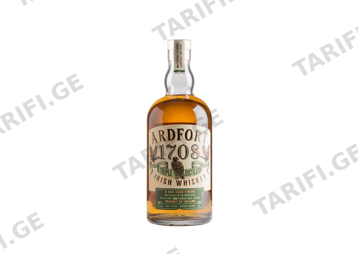 ირლანდიური ვისკი Ardfort 1708 - 0.7L