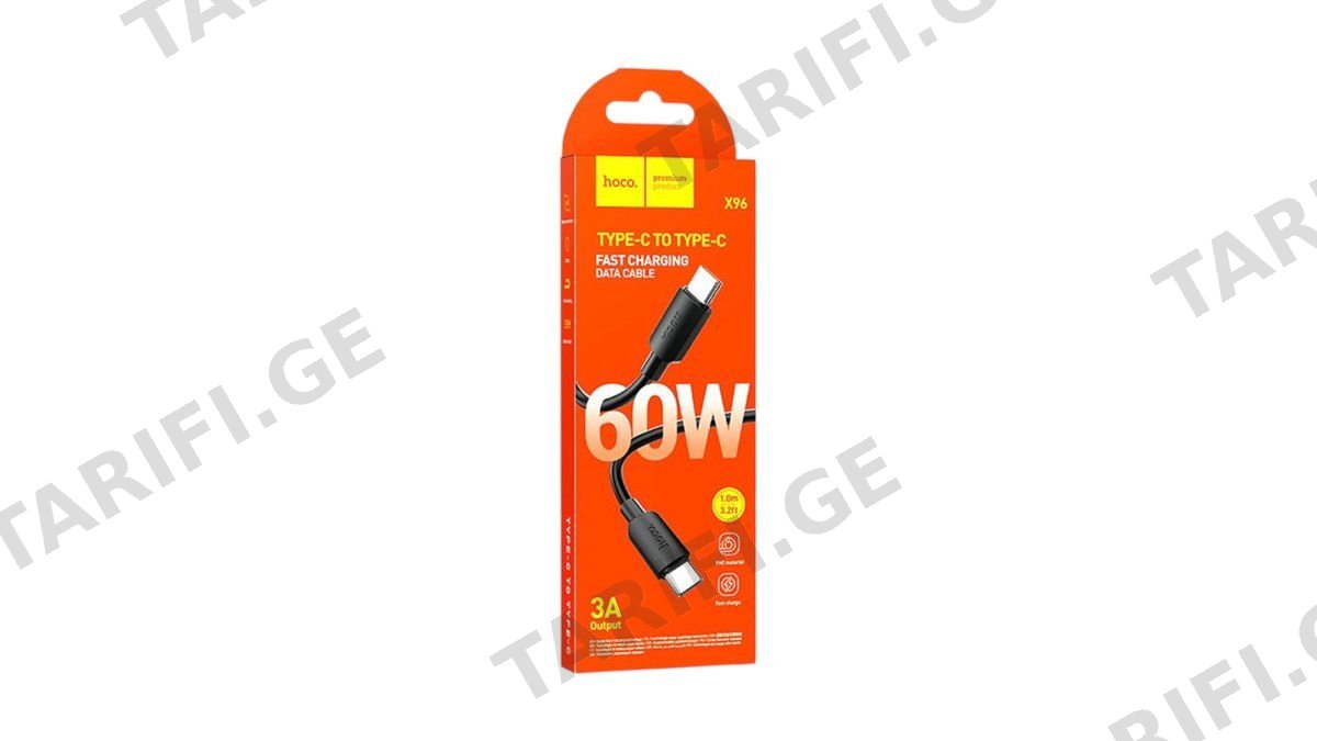 Hoco X96 Type-C to Type-C cable 60W black