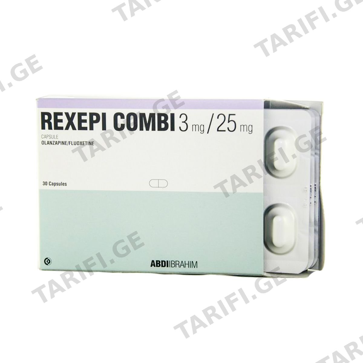 რექსეპი კომბი - Rexepi Combi 3მგ/25მგ 30 კაფსულა