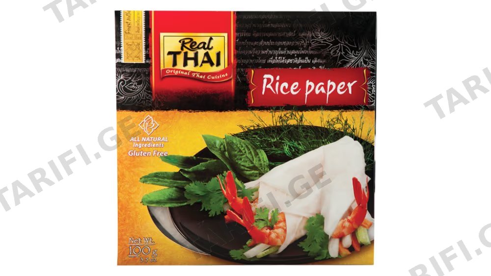 RealTHAI ბრინჯის ფურცლები 22სმ 100გრ