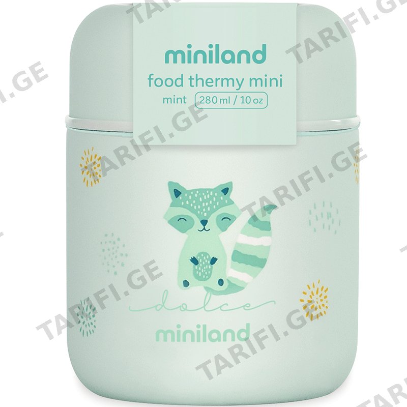 თერმოსი საკვებისთვის MINILAND 89467 FOOD THERMY MINI MINT (280 ML)