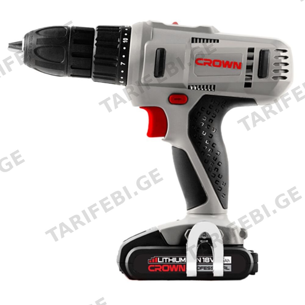აკუმულატორის დრელი-სახრახნისი Crown CT21056L 18V