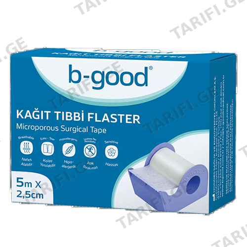 ლეიკოპლასტირი B-good 2.5სმX500სმ micropore #1