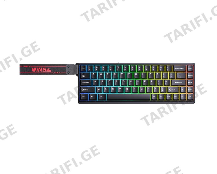 კლავიატურა AULA WIN68 HE Standard edition RGB Wired Gaming Keyboard Black (Graywood Magnetic Switch)