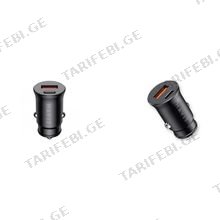 HAVIT CC2022 მანქანის დამტენი USB+Type-C პორტი 3.0A/20W სწრაფ დამტენი