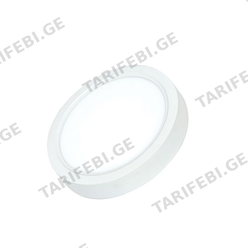 პანელი ლედ ACK თეთრი მრგვალი 12W 6500K IP20 ზედა მონტაჟისთვის