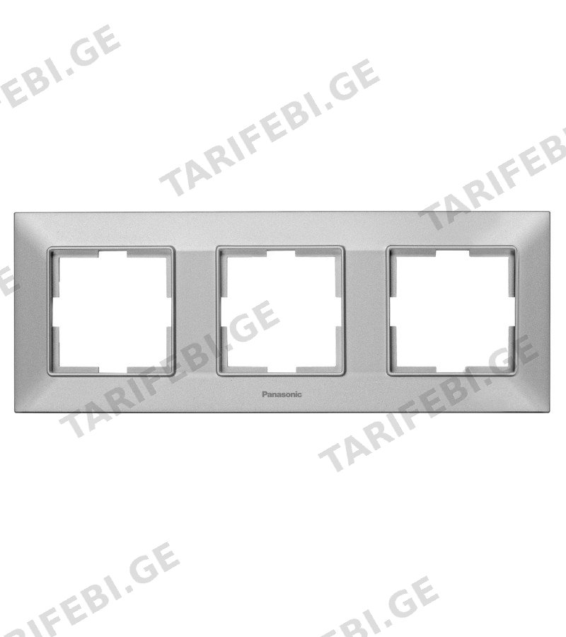 ჩამრთველ-როზეტის კანტი Arkadia Slim 3-ნი SILVER WNTF08032SL-EU1 Panasonic