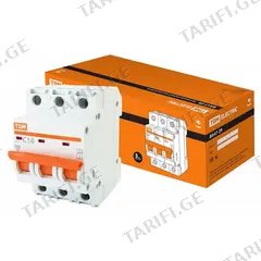 ავტომატური ამომრთველი TDM 3P 16A 4.5кА С ВА47-29