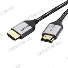 CABLETIME CT-AV585-01G(C8K)-B1 8K PREMIUM DP to DP 1.4 Cable 32AWG Coaxial Cable, with nylon Jacket , Alumium Housing Support 8K/60HZ, 4K/144HZ