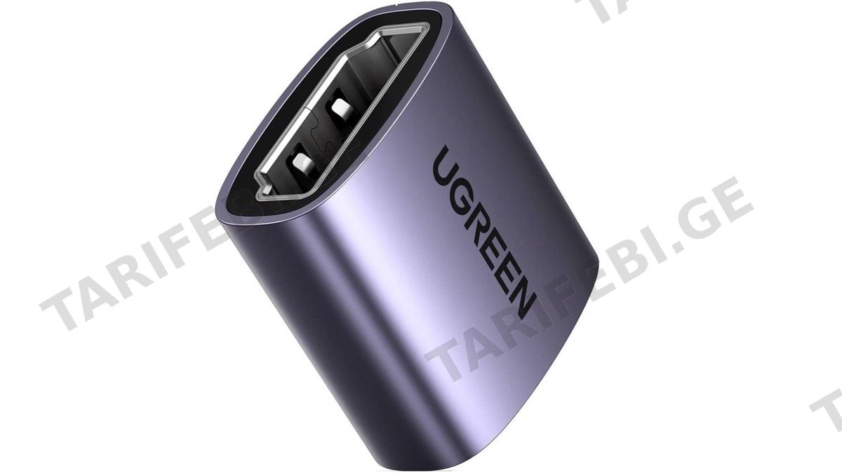 ადაპტერი UGREEN HD159 (90592), HDMI Female to HDMI Female Adapter, Grey