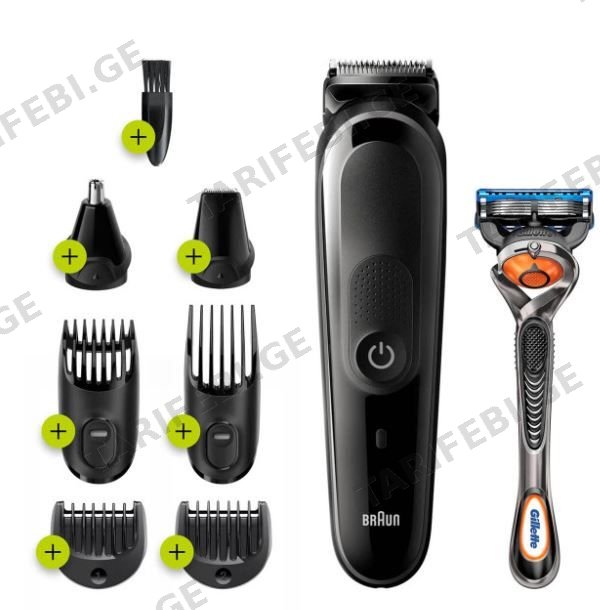 თმის და წვერის საჭრელი BRAUN MGK5260 BLK