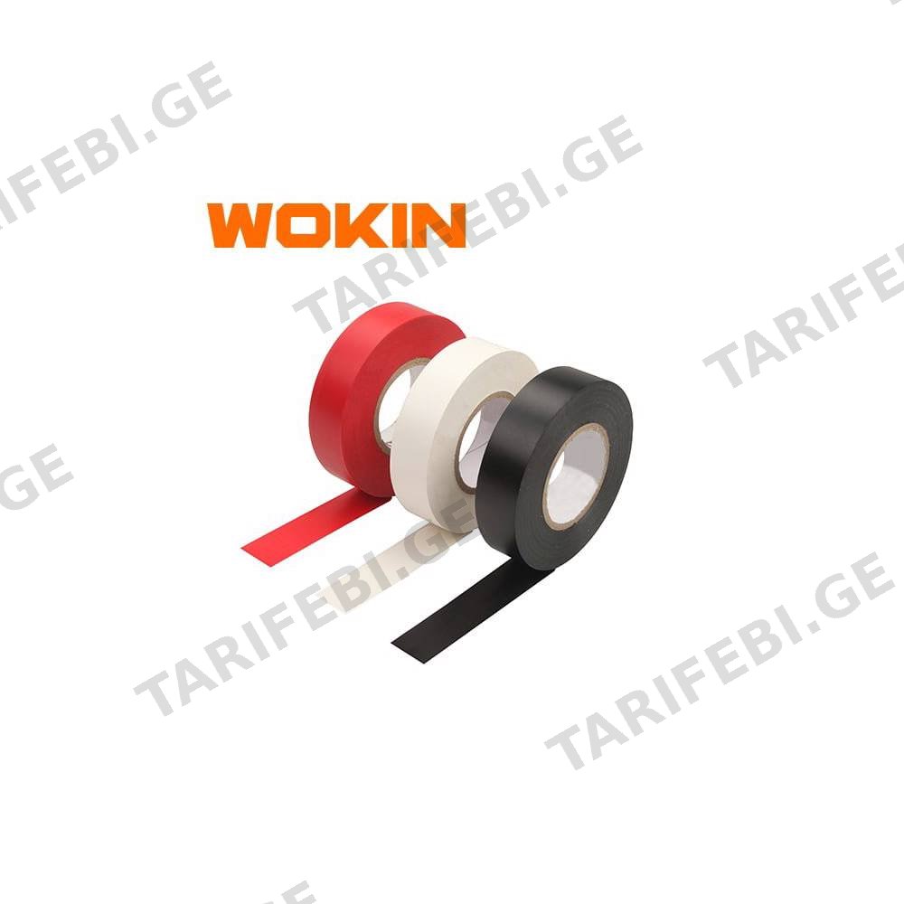 საიზოლაციო ლენტი Wokin 550001, 9.15m, PVC Insulating Tape, White