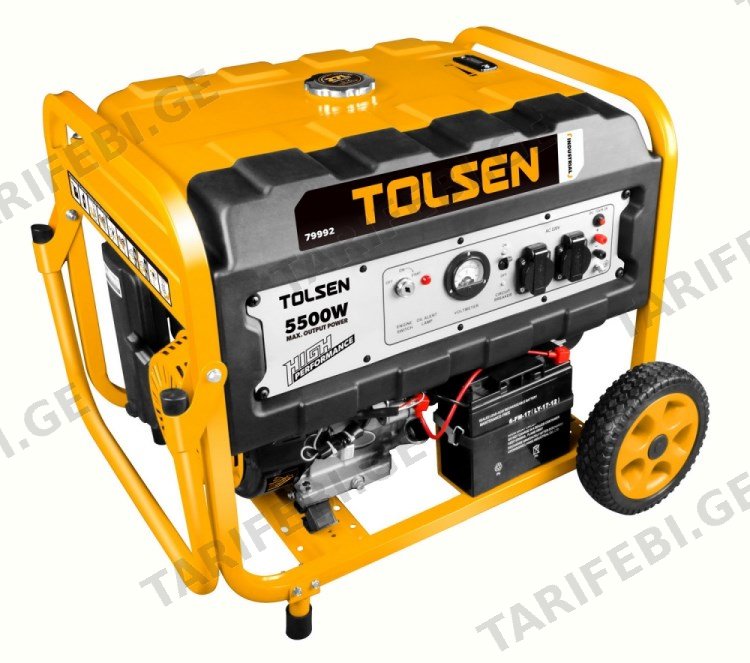 გენერატორი ბენზინის Tolsen 79992 5500W