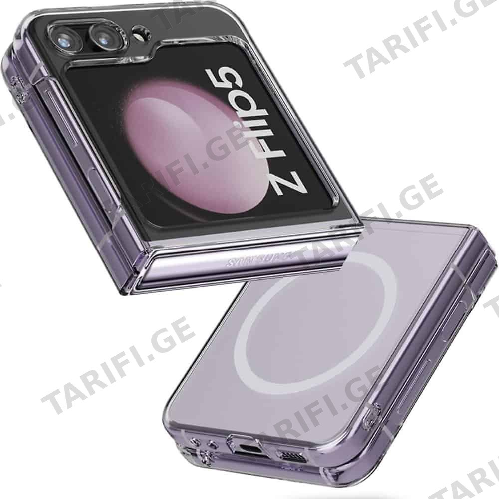 სილიკონის ქეისი Transparent Case with Magsafe Samsung Galaxy Z Flip 5