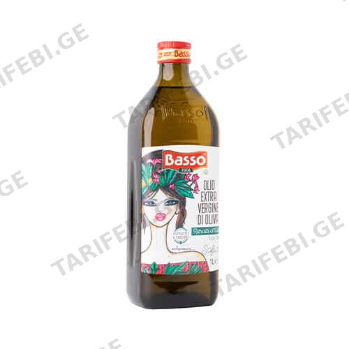 ზეთი ზეითუნის ექსტრა ცივი გამოწურვის /Basso/ 1ლ / 200 გრ