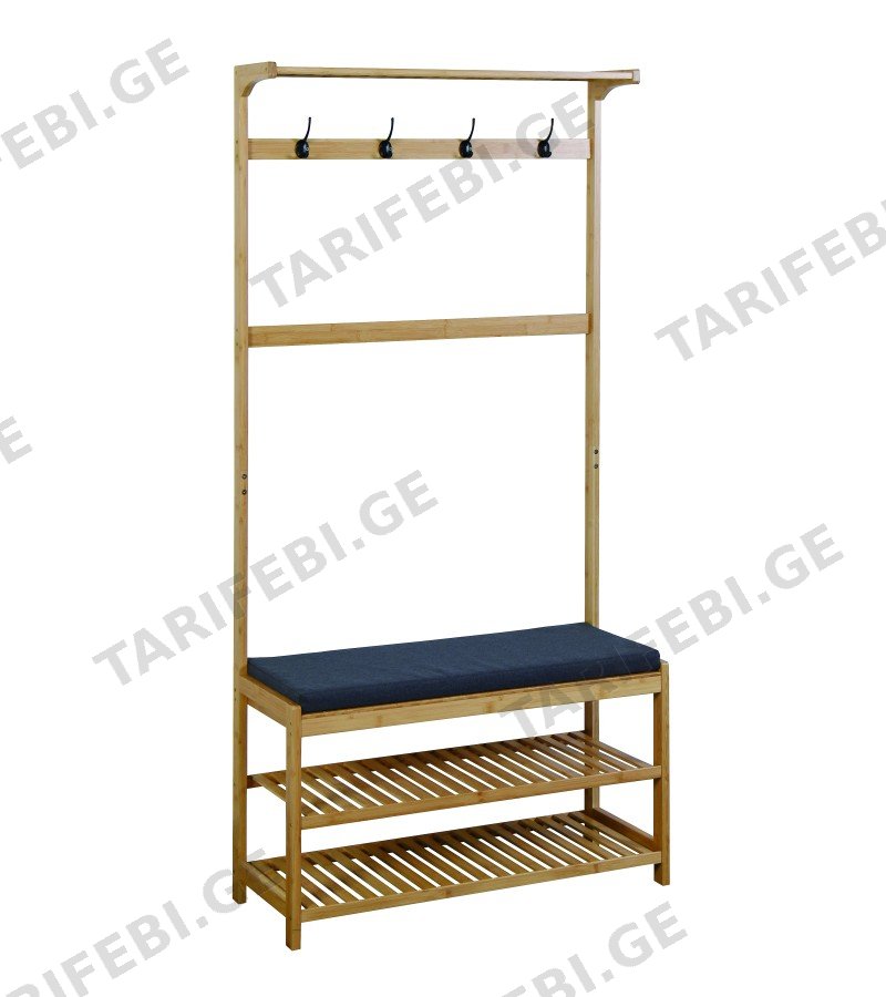 ტანსაცმლის საკიდი ბენჩით #CY24001 ზომა: 83.5*33.5*176 სმ