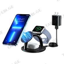 Choetech T587 15W 3 in 1 Holder Magnetic უსადენო დამტენი