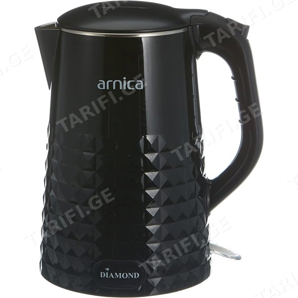ელექტრო ჩაიდანი ARNICA IH36152 DIAMOND, 1500W, 1.7L, ELECTRIC KETTLE, BLACK