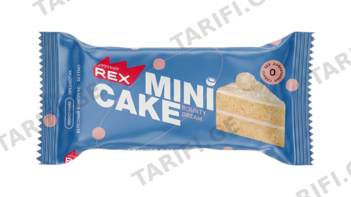 ნამცხვარი პროტეინის "REX" ქოქოსის ტორტიკი 40გ